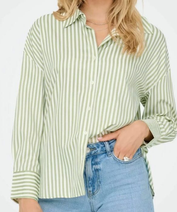 Nueva Camisa Rayas Verde