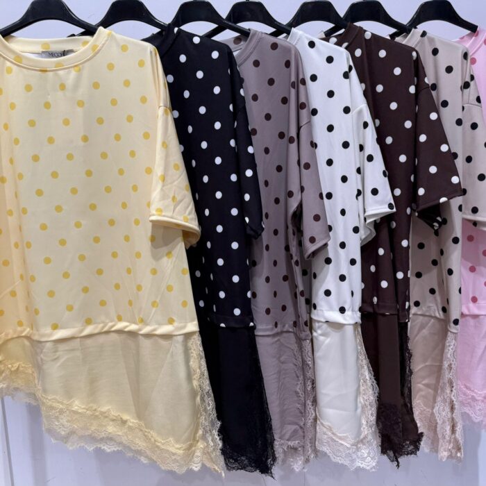 Nueva Camiseta Lencera Lunares